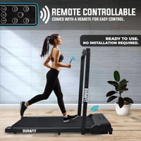 Durafit Compact Black | 2.5 HP Peak DC Motorized Treadmill | Home workout | Max Speed 8 Km/Hr | Max User Weight 100 Kg | Free installation assistance | LED Display