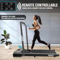 Durafit Compact Grey | 2.5 HP Peak DC Motorized Treadmill | Home workout | Max Speed 8 Km/Hr | Max User Weight 100 Kg | Free installation assistance | LED Display