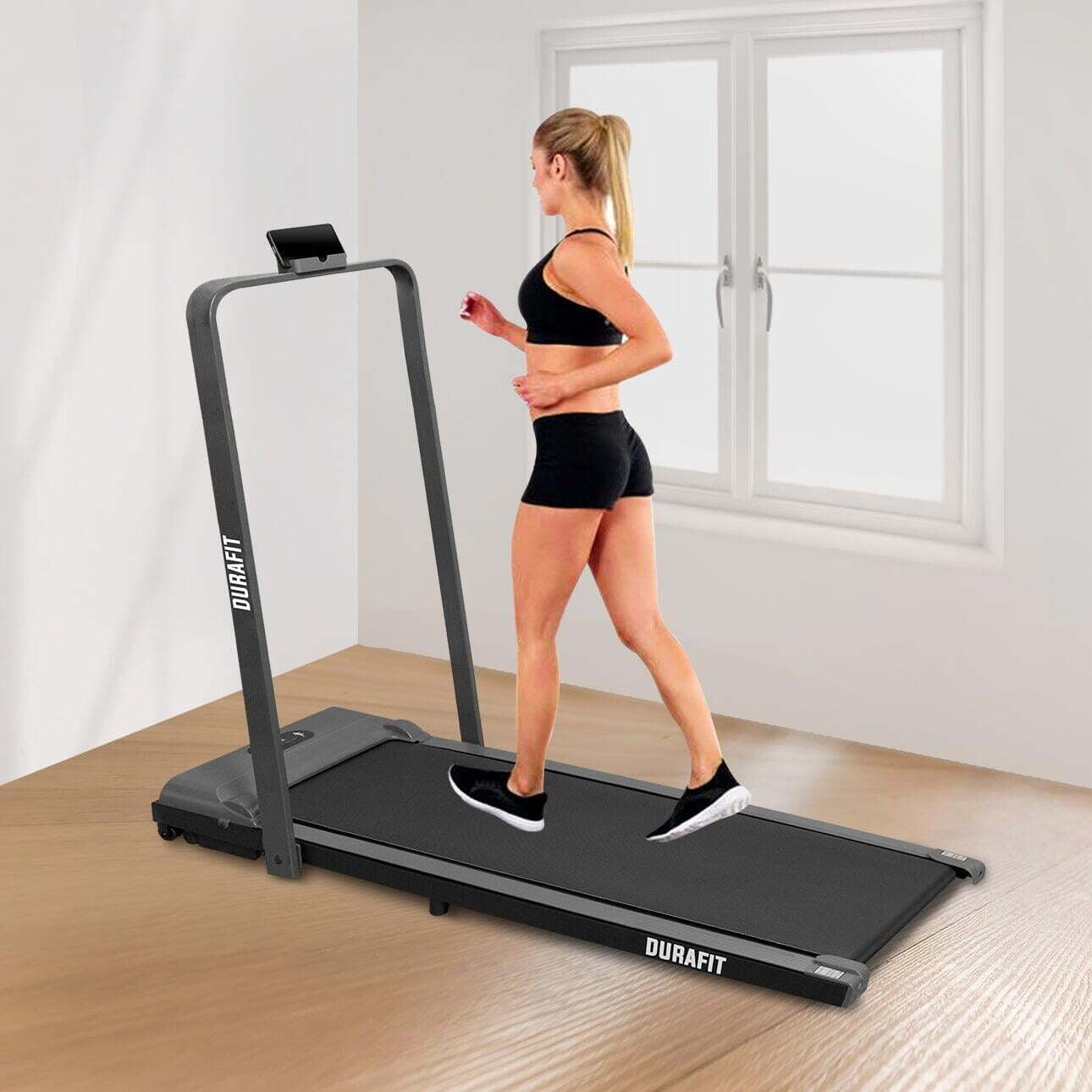 Durafit Compact Grey | 2.5 HP Peak DC Motorized Treadmill | Home workout | Max Speed 8 Km/Hr | Max User Weight 100 Kg | Free installation assistance | LED Display Durafit Compact Grey | 2.5 HP Peak DC Motorized Treadmill | Home workout | Max Speed 8 Km/Hr | Max User Weight 100 Kg | Free installation assistance | LED Display