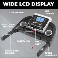 Durafit Strong | 4 HP Peak DC Motorized Foldable Treadmill | Manual Incline | Home Cardio| Max Speed 14 Km/Hr | Max User Weight 120 Kg | Free installation assistance | LCD Display Durafit Strong | 4 HP Peak DC Motorized Foldable Treadmill | Manual Incline | Home Cardio| Max Speed 14 Km/Hr | Max User Weight 120 Kg | Free installation assistance | LCD Display