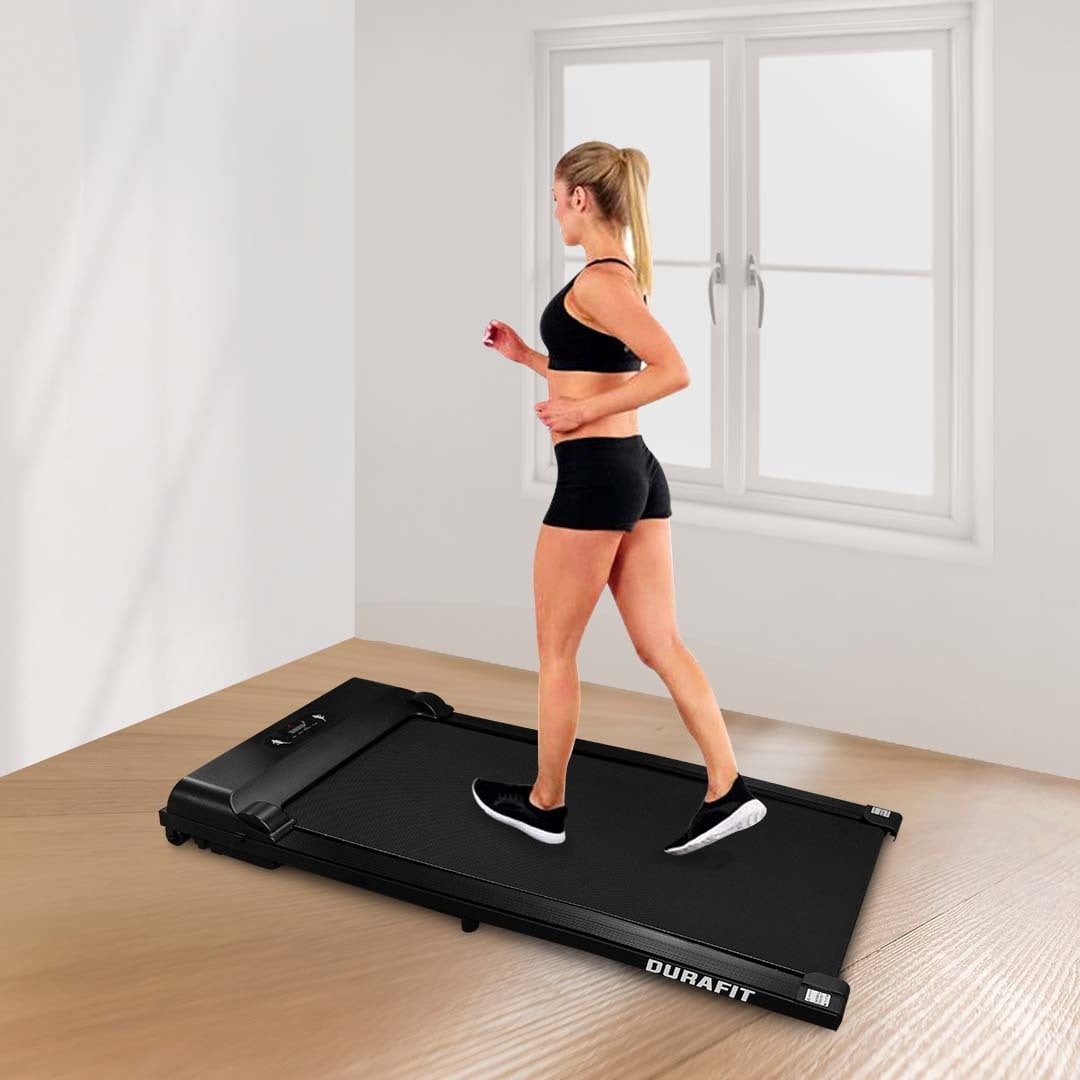 Durafit Efficio Black| 2.5 HP Peak DC Motorized Treadmill | Home workout | Max Speed 8 Km/Hr | Max User Weight 100 Kg | Free installation assistance | LED Display