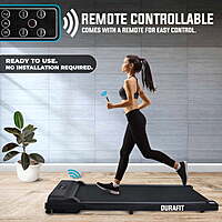 Durafit Efficio Black| 2.5 HP Peak DC Motorized Treadmill | Home workout | Max Speed 8 Km/Hr | Max User Weight 100 Kg | Free installation assistance | LED Display