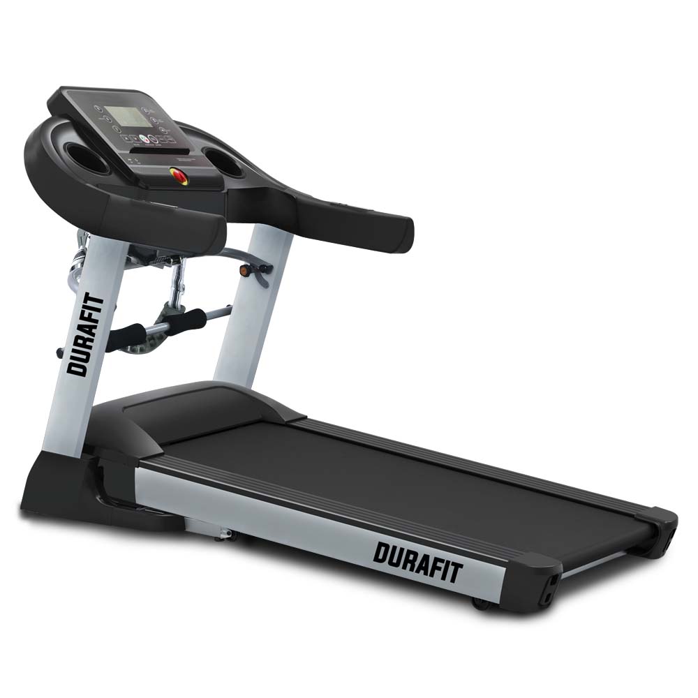 Durafit Surge Multifunction | 4 HP Peak DC Motorized Foldable Treadmill| Auto Incline | Home Cardio | Max Speed 14 Km/Hr | Max User Weight 120 Kg | Free Installation Assistance | LCD Display Durafit Surge Multifunction | 4 HP Peak DC Motorized Foldable Treadmill| Auto Incline | Home Cardio | Max Speed 14 Km/Hr | Max User Weight 120 Kg | Free Installation Assistance | LCD Display