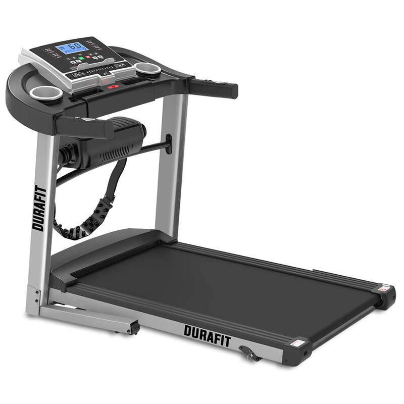 Durafit Strong Multifunction | 4 HP Peak DC Motorized Treadmill | Manual Incline | Home Cardio| Max Speed 14 Km/Hr | Max User Weight 120 Kg | Free installation assistance | LCD Display