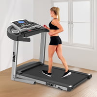 Durafit Strong | 4 HP Peak DC Motorized Foldable Treadmill | Manual Incline | Home Cardio| Max Speed 14 Km/Hr | Max User Weight 120 Kg | Free installation assistance | LCD Display