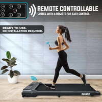 Durafit Efficio Grey| 2.5 HP Peak DC Motorized Treadmill | Home workout | Max Speed 8 Km/Hr | Max User Weight 100 Kg | Free installation assistance | LED Display