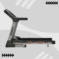 Durafit Rigor | 6 HP Peak DC Motorized Treadmill | Auto Incline | Home Cardio | Max Speed 22 Km/Hr | Max User Weight 150 Kg | Free installation assistance | Gel cushion Technology