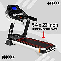 Durafit Focus | 7HP Peak DC Motorized Treadmill | Auto incline | Home Cardio | Max Speed 18 Km/Hr | Max User Weight 150 Kg | Free installation assistance | Spring suspension Technology