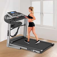 Durafit Strong Multifunction | 4 HP Peak DC Motorized Treadmill | Manual Incline | Home Cardio| Max Speed 14 Km/Hr | Max User Weight 120 Kg | Free installation assistance | LCD Display