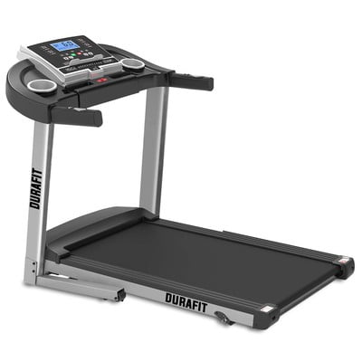 Durafit Strong | 4 HP Peak DC Motorized Foldable Treadmill | Manual Incline | Home Cardio| Max Speed 14 Km/Hr | Max User Weight 120 Kg | Free installation assistance | LCD Display