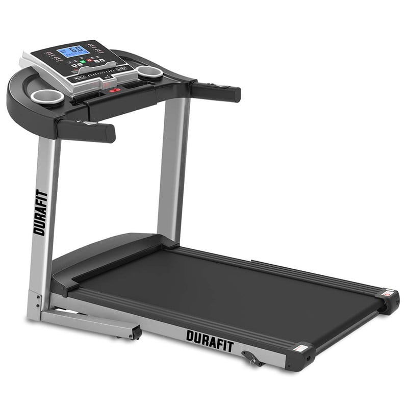 Durafit Strong | 4 HP Peak DC Motorized Foldable Treadmill | Manual Incline | Home Cardio| Max Speed 14 Km/Hr | Max User Weight 120 Kg | Free installation assistance | LCD Display Durafit Strong | 4 HP Peak DC Motorized Foldable Treadmill | Manual Incline | Home Cardio| Max Speed 14 Km/Hr | Max User Weight 120 Kg | Free installation assistance | LCD Display